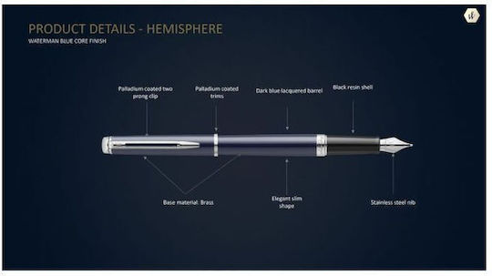 Waterman Hemisphere24 Blue Ct Bpen