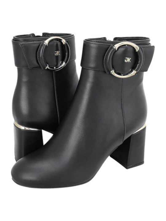 Timmen Ghete Dama de Piele cu Platforme pentru Femei cu Toc Negru
