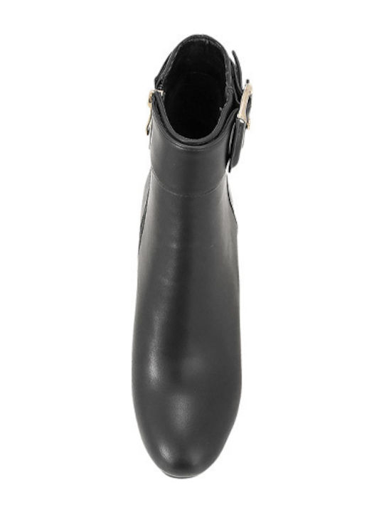 Timmen Ghete Dama de Piele cu Platforme pentru Femei cu Toc Negru