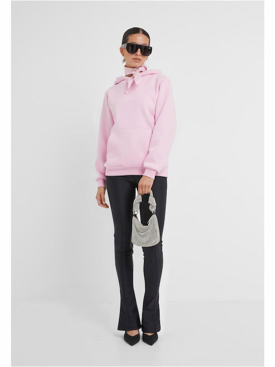 Γυναικείο Φούτερ με Κουκούλα Soft Pink