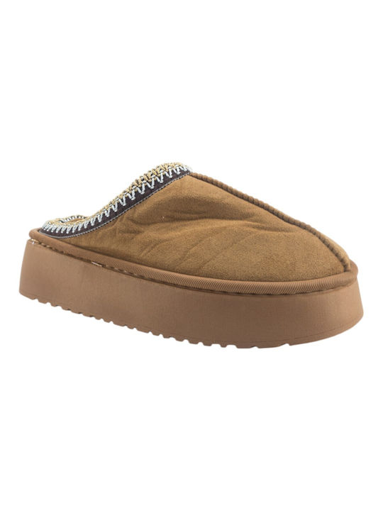 Plato Winter Women's Slippers in Brown color