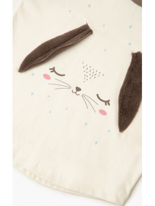 Minerva Παιδική Πιτζάμα Χειμωνιάτικη Allover Bunny