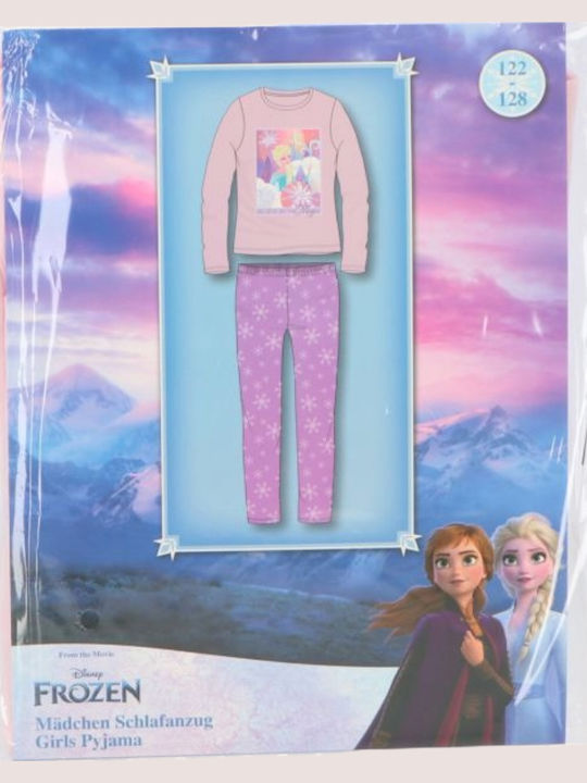 Disney Παιδική Πιτζάμα Χειμωνιάτικη Λευκό Και Μωβ Frozen Disney Παιδική Πιτζάμα Χειμωνιάτικη Λευκό Και Μωβ Frozen