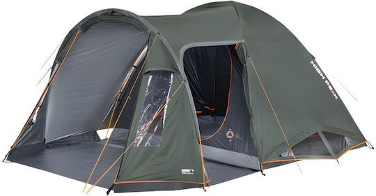 High Peak Tessin 5.1 Camping Tent Green with Double Cloth 4 Seasons for 5 People 330x390x190cm