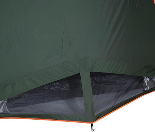 High Peak Tessin 5.1 Camping Tent Tunnel Green with Double Cloth 3 Seasons for 5 People 330x390x190cm