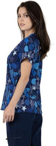 bwell Women's Light Blue Medical Blouse