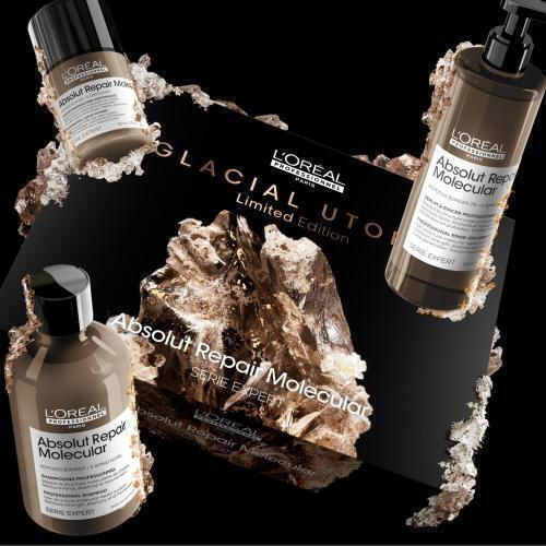 L'Oréal Professionnel Absolut Repair Molecular Glacial Utopia Limited Edition Hair Treatment Set for Colored Hair with Shampoo and Serum 3pcs