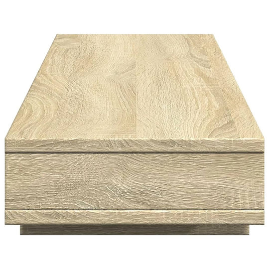 vidaXL Stand Desk Mounted for 2 Monitors Sonoma Oak 100x27x15 cm from Processed Wood Brown (854753)