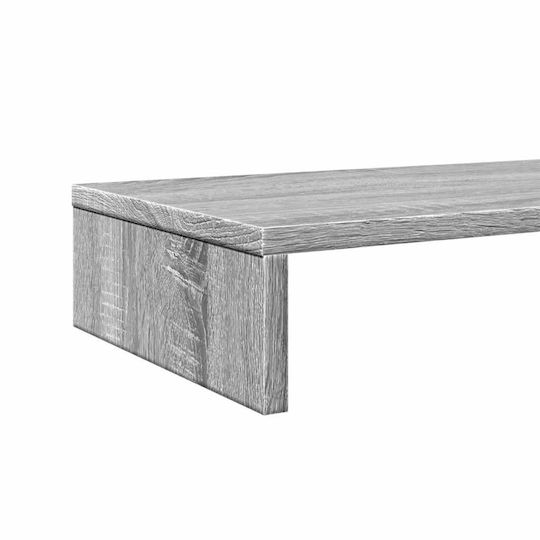 vidaXL Tabletop Suport pentru 2 Monitoare Sonoma 100x27x10 cm din lemn prelucrat Gri (854657)
