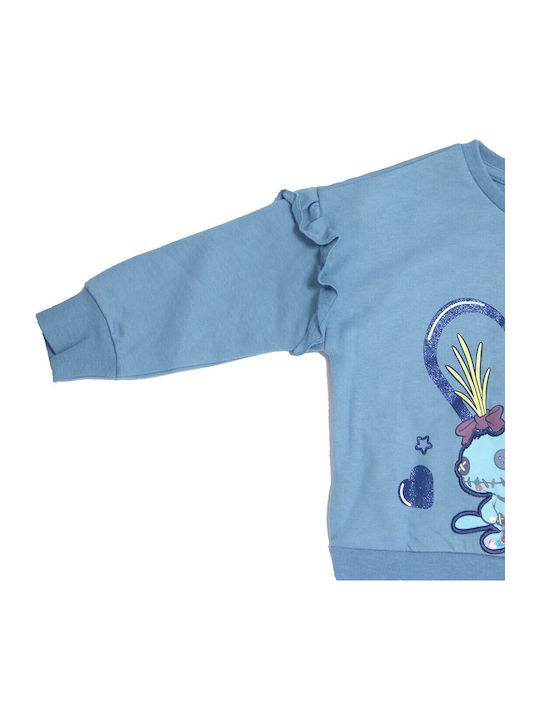 Детски Суичър Light Blue Lilo & Stitch