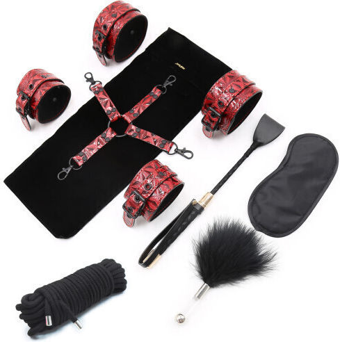Naughty Toys BDSM Kit σε Κόκκινο Χρώμα 7τμχ