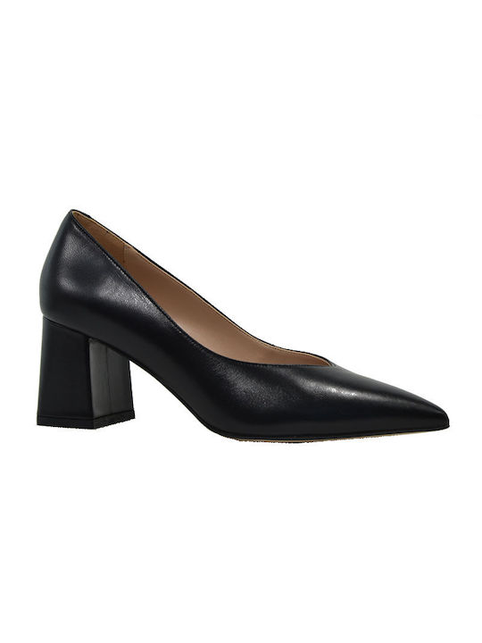 Fardoulis Leather Black Heels