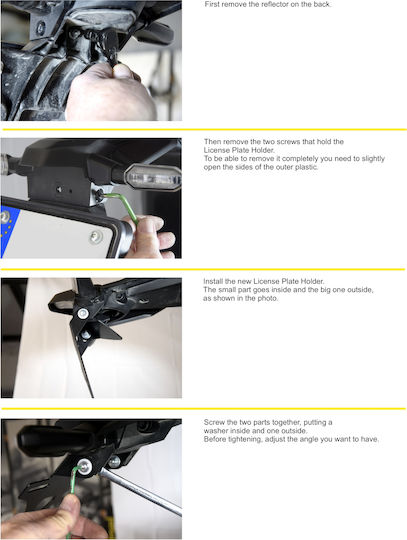 Moto Discovery Foldable Motorcycle License Plate Holder