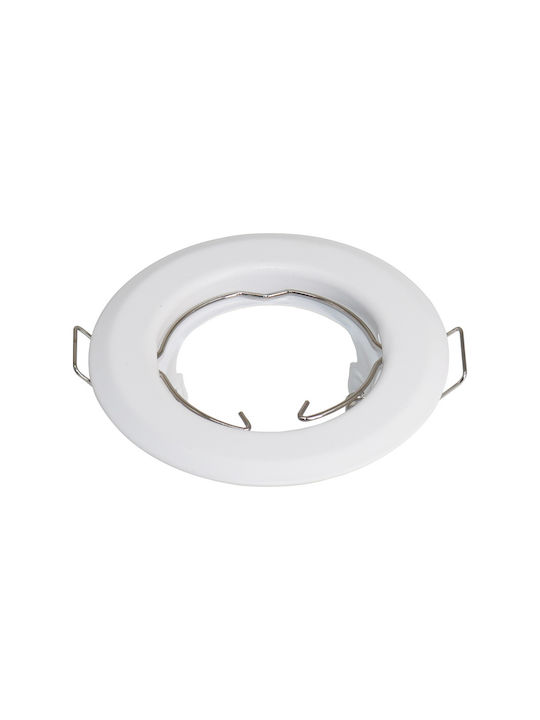 Lightex Πλαίσιο για Σποτ GU10 Λευκό 5x5εκ. 1τμχ
