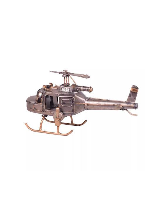 Retro Decorative Metal Helicopter 25cm