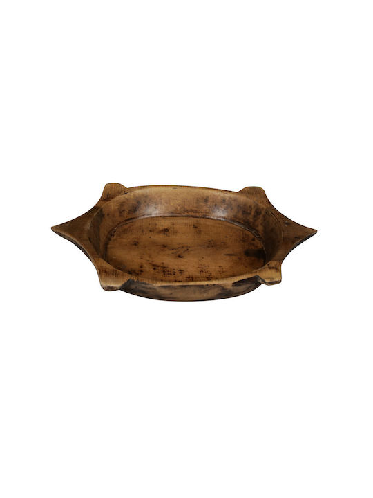 Schildkröten-Holztablett Braun 38x23xh13cm C470897