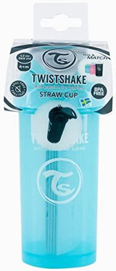 Twistshake Baby Cup Straw Cup made of Plastic Blue 360ml for 6m+m+
