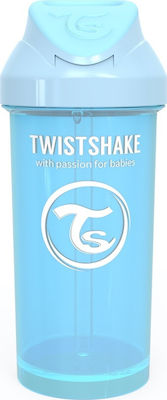 Twistshake Baby & Kleinkind Becher Straw Cup aus Kunststoff Blau 1Stück 360ml für 6m+m+