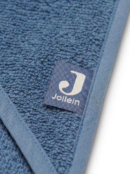 Jollein Βρεφική Κάπα-Μπουρνούζι με Κουκούλα Jeans Blue 75x75εκ.