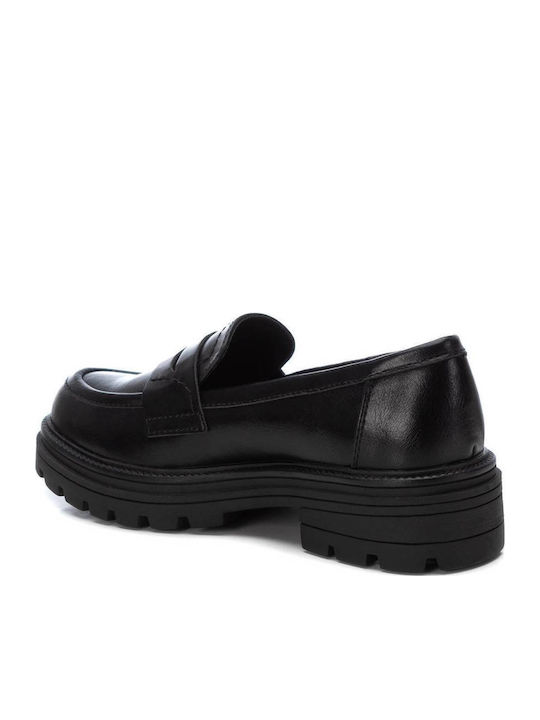 Girls PU Leather Moccasins Black