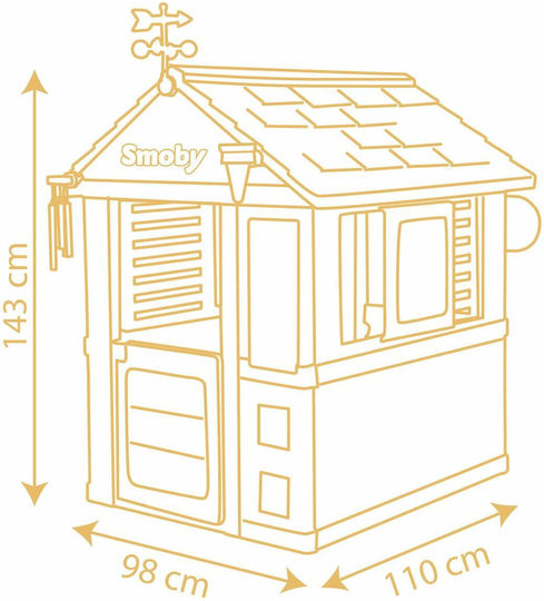 Smoby Multifunctional Kids Playhouse with Kitchen Multicolored 102.7x121.8x143.4cm