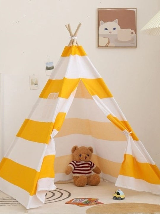 Herokids Παιδική Σκηνή Ινδιάνικη Stripes Λευκή για 10 χρονών και άνω