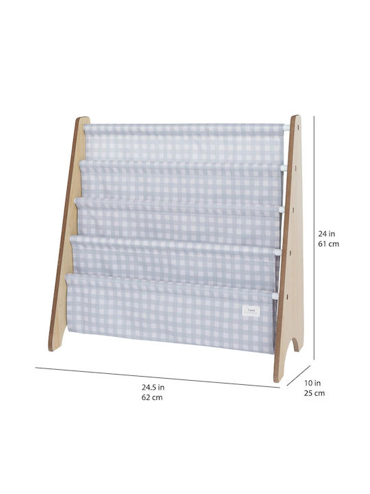 Holz Boden Bücherregal Blau 61cm