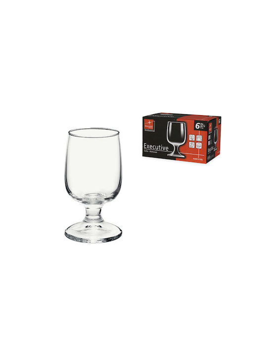 Bormioli Rocco Executive Set de Pahare pentru Vin Alb din Sticlă Fără Colțuri 200ml 6buc