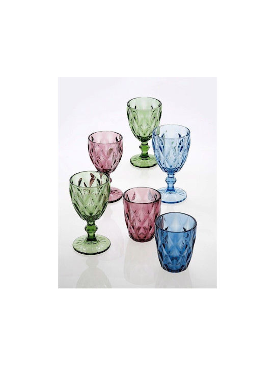 Cryspo Trio Kare Set Gläser für Weiß- und Rotwein aus Glas in Gray Farbe Mit Stiel 220ml 52.704.54 6Stück