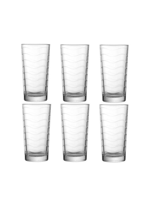 Uniglass Kyma Set Gläser Wasser aus Glas 245ml 6Stück