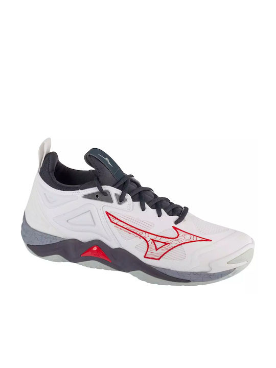 Mizuno Wave Momentum 3 Мъжки Спортни обувки Волейбол White / Red / Grey