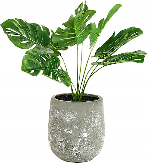 Изкуствено растение в саксийка Monstera Green 33см