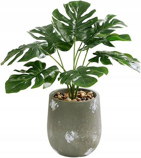 Изкуствено растение в саксийка Monstera Green 33см
