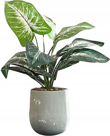 Artificial Plant in Small Pot Alocasia Green 40cm
