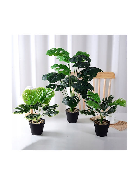 Artificial Plant in Small Pot Monstera Green 33cm