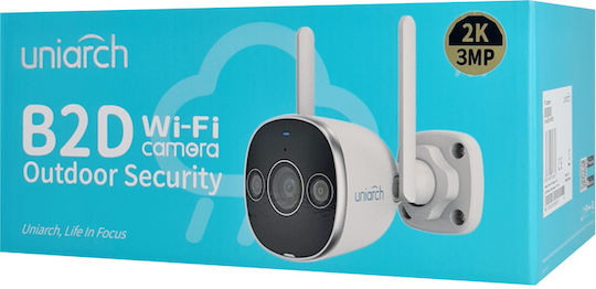 Uniarch UHO-B2D-M3F3D IP Κάμερα Παρακολούθησης Wi-Fi Full HD+ 3MP Αδιάβροχη με Αμφίδρομη Επικοινωνία και Φακό 2.8mm