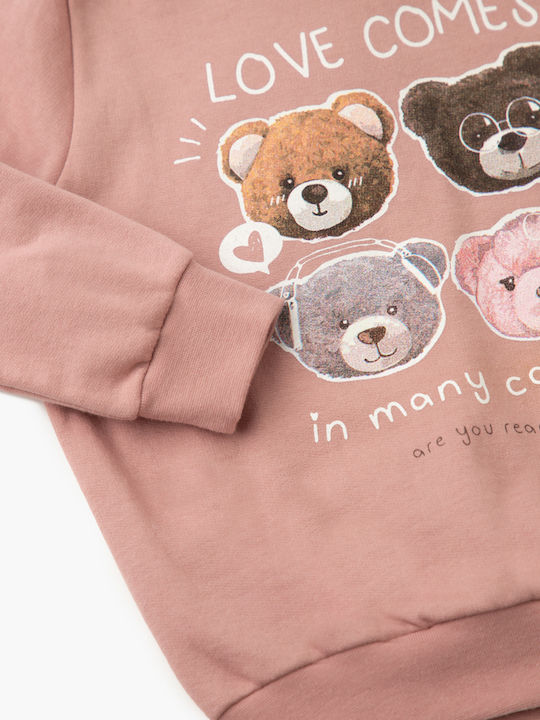 Minerva Pijama pentru copii De iarnă Pink Bears
