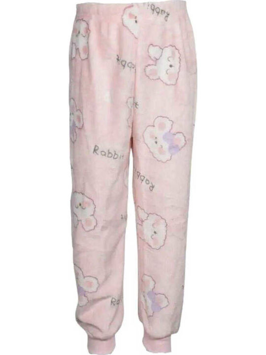 Evita Kinder Schlafanzug Winterlich Samtig Pink
