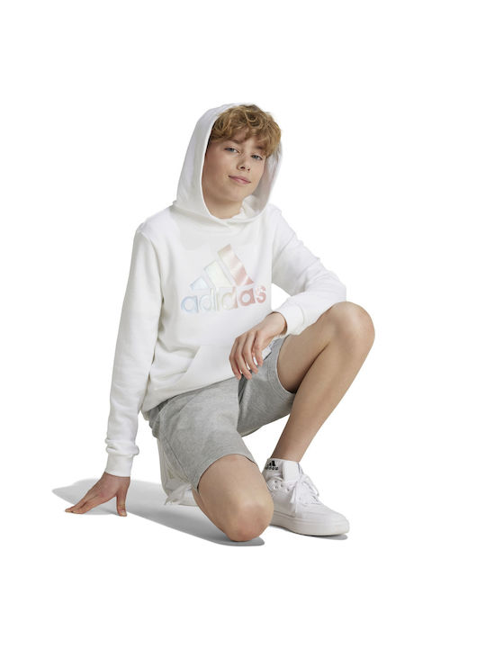 adidas Kids Sweatshirt with Hood and Pockets white