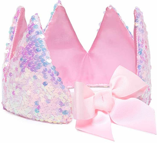 13430 Great Pretenders Fabric Bow Sequin Ombre Crown