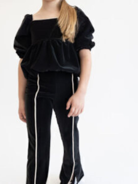 Kinder-Set mit Hose Winter 2Stück Black