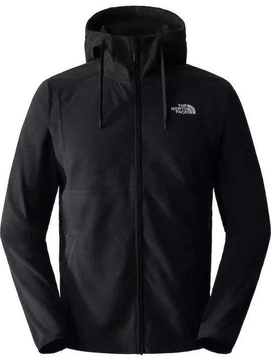 HomeSafe Herren Fleecejacke mit Kapuze Schwarz