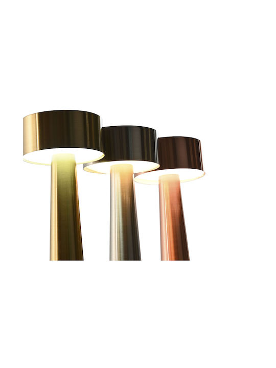 Table Lamp Home Esprit Copper Gold Silver Metal Iron 9 X 9 X 21 Cm 3 Units