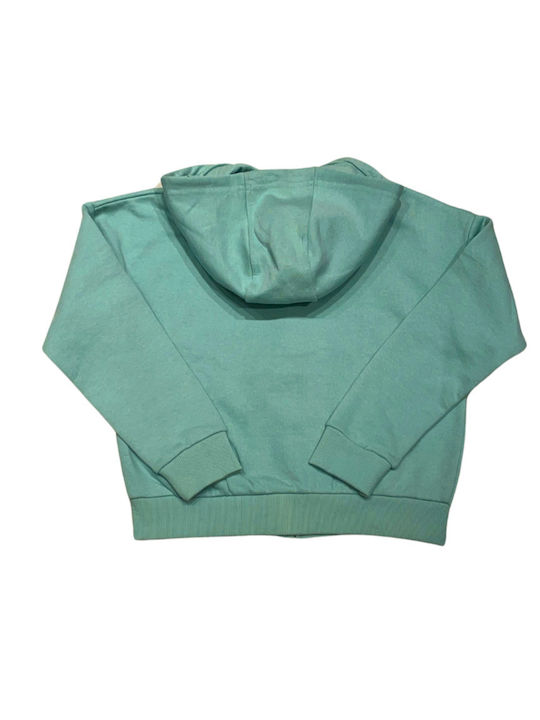 Losan Kids Sweatshirt Cardigan Cotton with Hood Mint