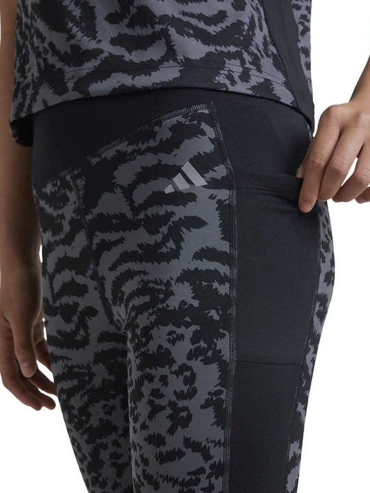 adidas Kids Long Legging Animal Print Black