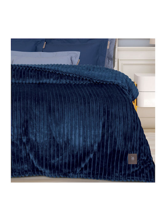 Greenwich Polo Club 3487 Blanket Fleece Single 160x220cm. Blue