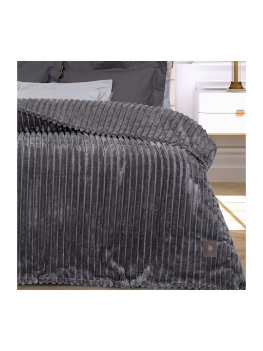 Greenwich Polo Club 3486 Blanket Fleece Single 160x220cm. Grey