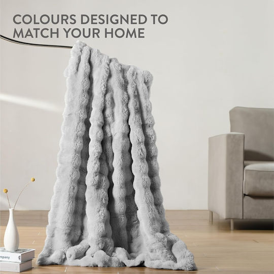 Homelevel Homelevel Faux Furry Blanket Sofa 127x152cm Gray