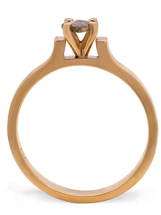 Savvas Design Einzelstein aus Roségold 18K mit Diamant