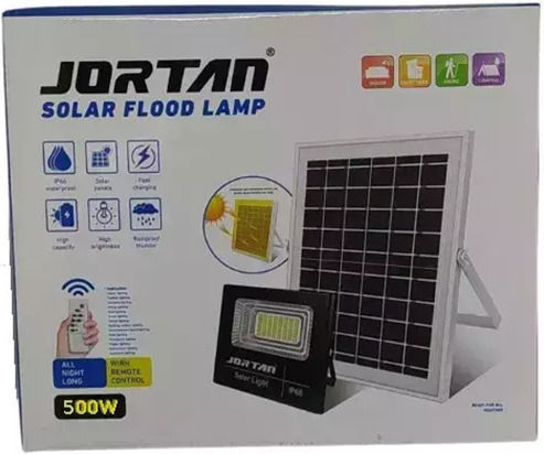 Jortan Rezistent la apă Solar Proiector LED 500W Alb Rece 6500K cu Telecomandă IP66
